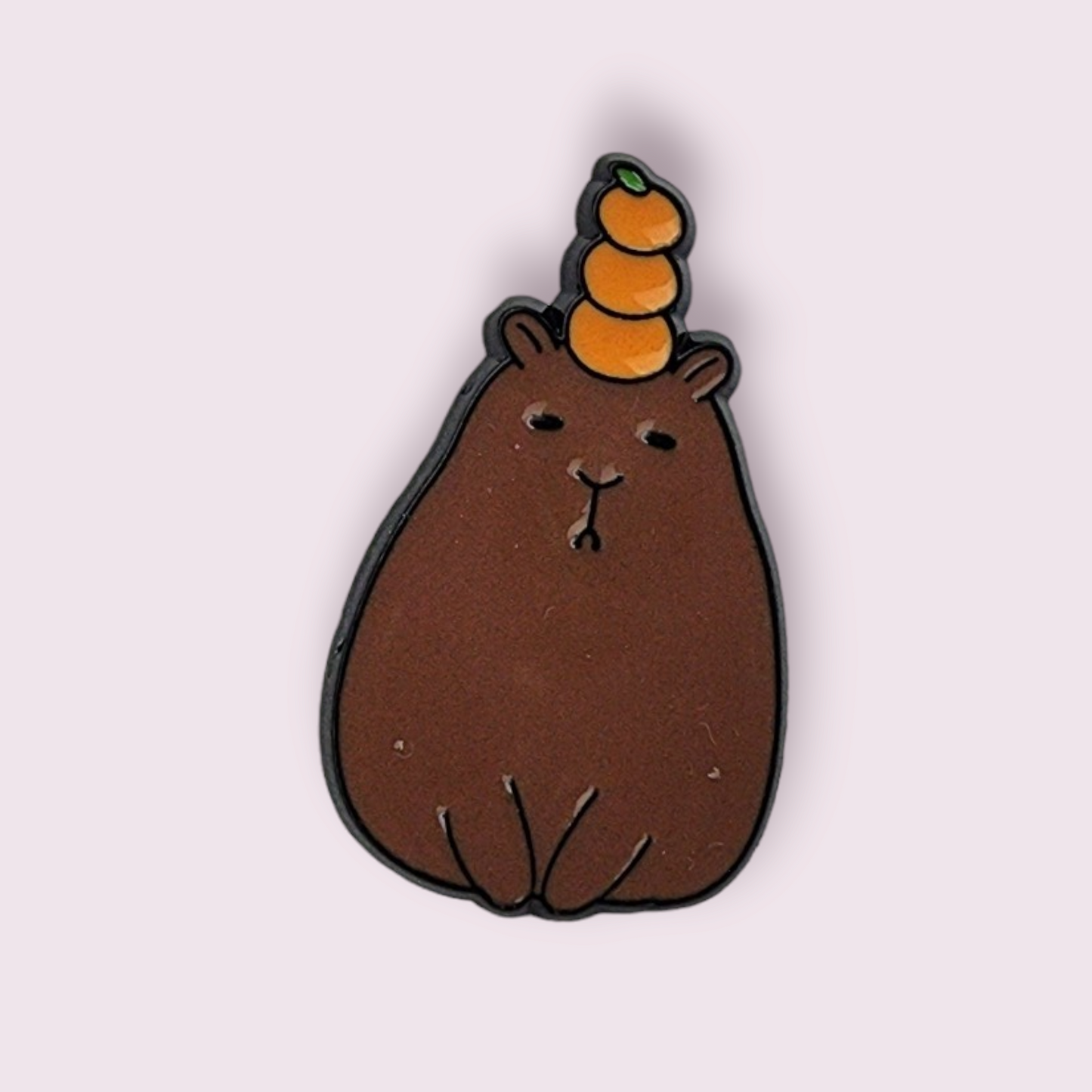 Capybara Oranges Enamel Pin