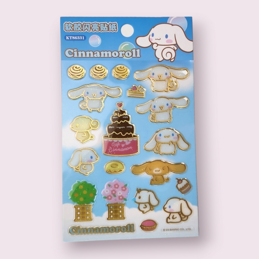 Cinnamoroll 3D Glitter Stickers