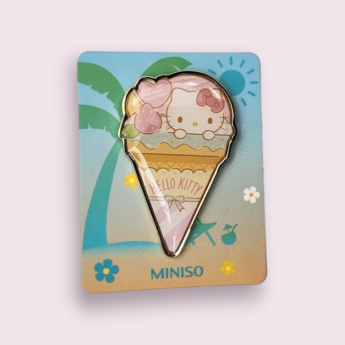 MINISO HK Ice Cream Cone Secret Metal Pin