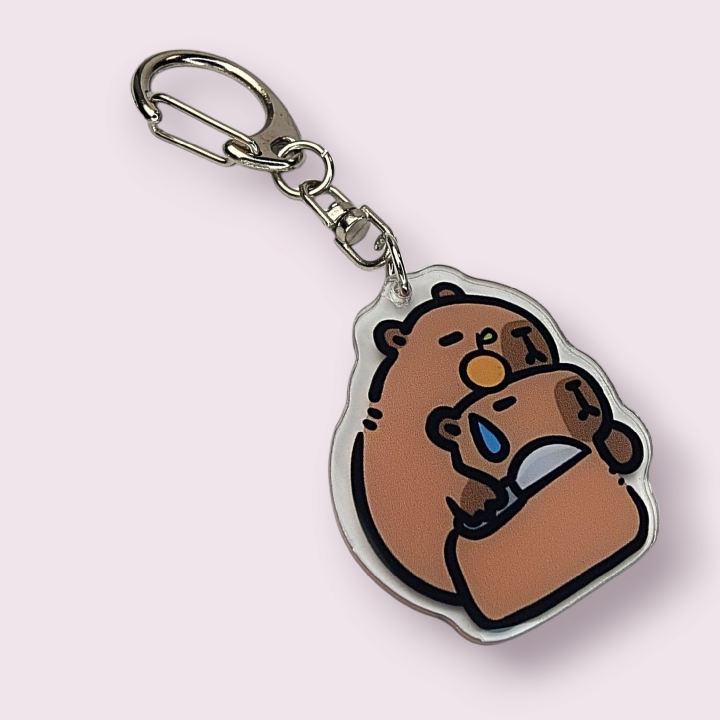 Capybara Threatening Acrylic Keychain