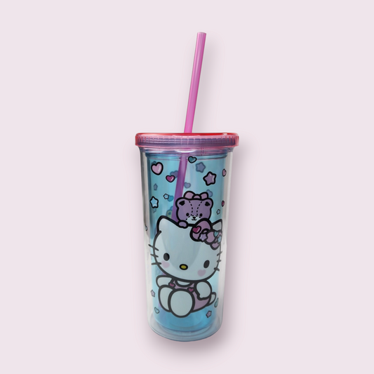 HK & Cake Plastic Straw Tumbler