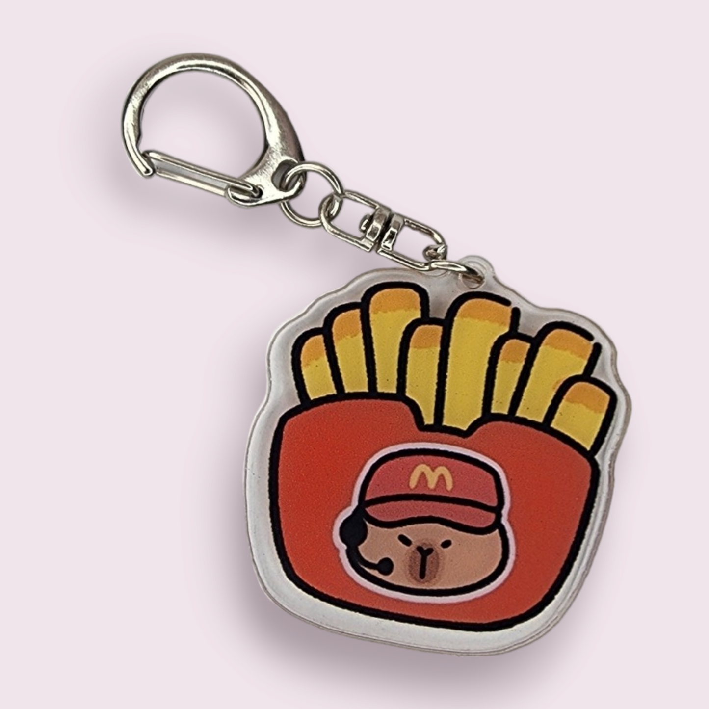 Capybara Fries Acrylic Keychain