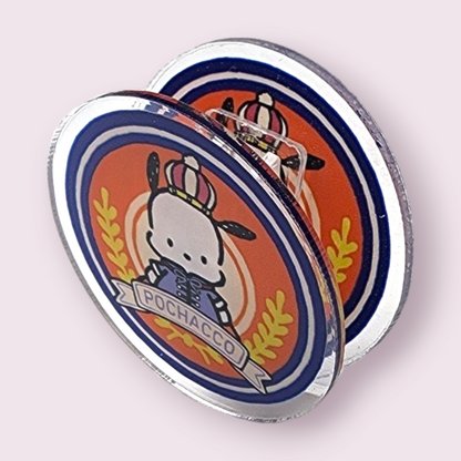 Pochacco King Round Acrylic Paper Clip