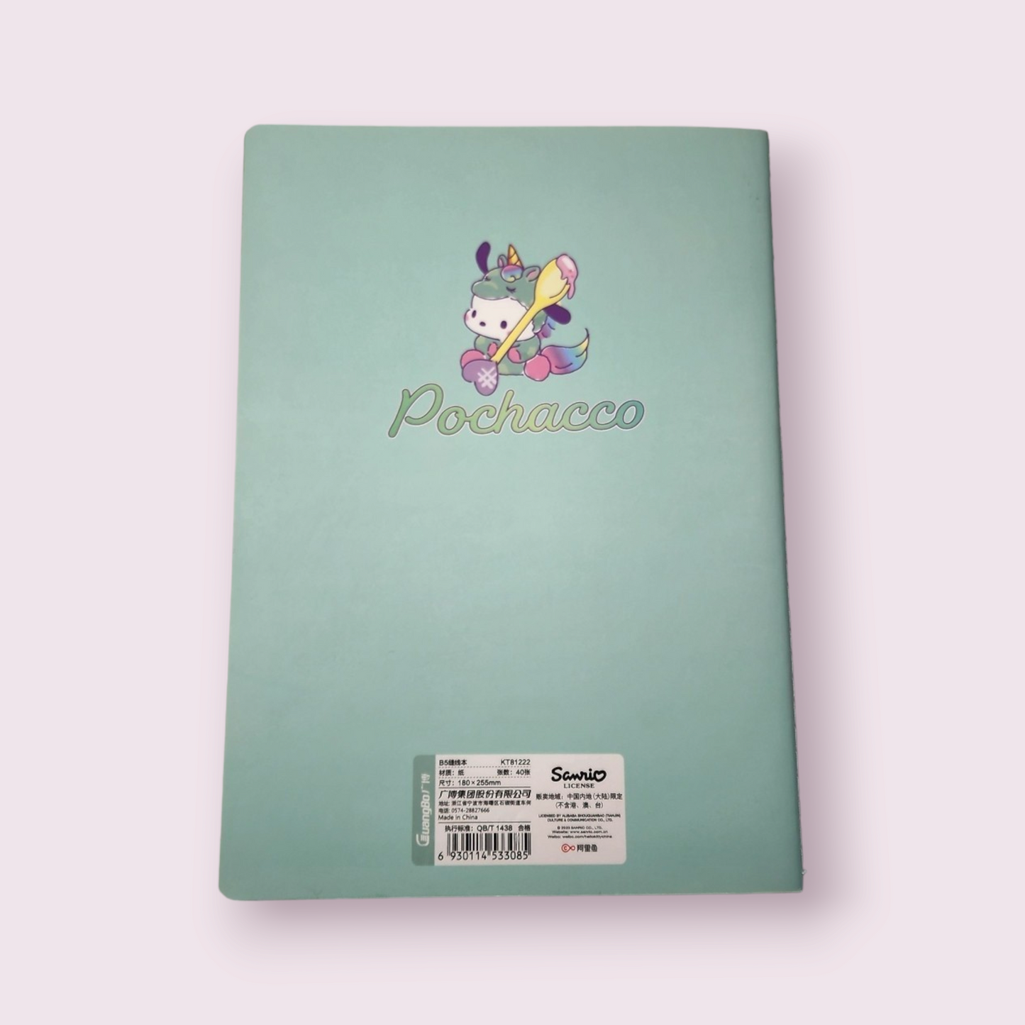 Pochacco B5 Unicorn Notebook