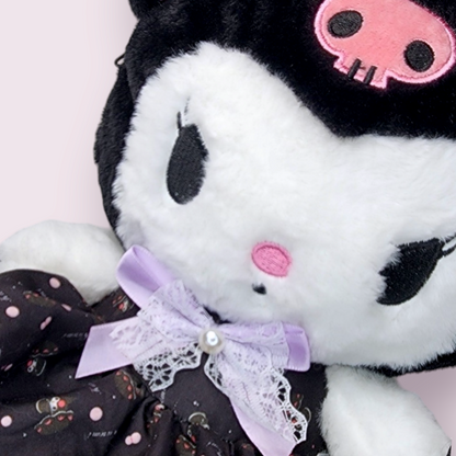 Kuromi Lace Soft Plushie Backpack